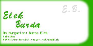 elek burda business card